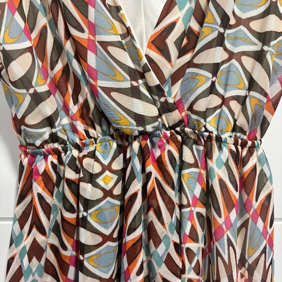 Romeo and Juliet Couture Geo Pattern hi-low dress side M - Picture 4 of 15